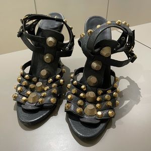 Balenciaga Arena leather studded sandal